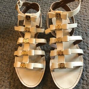 White TORY BURCH gladiator sandals